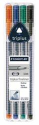 Staedtler fineliner Triplus ass. kleuren - Box met 4 stuks