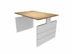 Swan bureautafel - hoekbureau Nova wangenpoot 120 x 80 cm