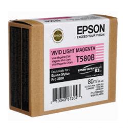 Epson inkt cartridge C13T580B00 - T580B vivid licht magenta origineel