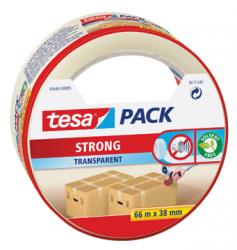 Tesa verpakkingsplakband transparant 66mm x 38M