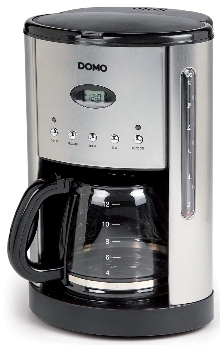 aankleden punch los van Domo koffiezetapparaat met timer 1,8 liter inox | Eska office
