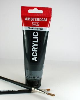 Talens acrylverf Amsterdam - Tube van 120 - zwart | office