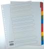 Class'ex tabbladen uit wit karton 170 g/m² met 10 gekleurde tabs - Doos van 10 stuks