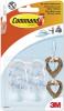 Command decohaak medium, draagvermogen 900 gram, transparant, blister van 2 stuks 