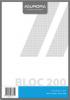 Aurora kladblok A4 geruit 5mm - Blok van 200 vel