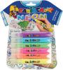 Carioca textielverf 3D neonkleuren - blister van 6 tubes