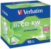 Verbatim CD rewritable CD-RW doos van 10 stuks (Jewel Case) 