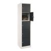 Lockerkast 5-deurs 190x41x45 cm grijs / antraciet