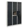 Lockerkast 15-deurs 190x119x45 cm grijs / antraciet