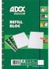 Adoc Refill bloc A4 commercieel geruit 72 vel - Kopgelijmd - Pak van 5 blokken