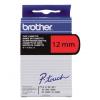 Brother tape - linten voor P-Touch PT-500/PT-8E/PT-2000/PT-3000/PT-5000 - 12mmx7.7M - zwart/rood