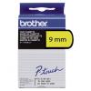 Brother tape - linten voor P-Touch PT-500/PT-8E/PT-2000/PT-3000/PT-5000 - 9mmx7.7M - zwart/geel