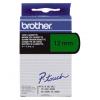 Brother tape - linten voor P-Touch PT-500/PT-8E/PT-2000/PT-3000/PT-5000 - 12mmx7.7M - zwart/groen