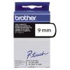 Brother tape - linten voor P-Touch PT-500/PT-8E/PT-2000/PT-3000/PT-5000 - 9mmx7.7M - zwart/wit