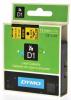 Dymo D1 45018 labeltape 12 mm x 7M zwart/geel
