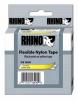 Dymo tape RhinoPRO 12mm x 3,5 M zwart/wit flexibele nylon