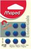 Maped magneten diameter 10 mm - blauw, rood of groen - Blister van 8 stuks