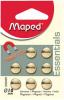 Maped magneten verguld diameter 10 mm - Blister van 8 stuks