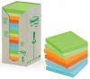 Post-it gerecycleerde Tower Pack Pastel memoblokken 76x76 mm - Pak van 16 blokken