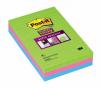 Post-it® Super Sticky Notes 102x152 mm - Gelijnd - Blok van 90 memoblaadjes - Pak van 3 blokken