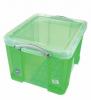 Really Useful boxes gekleurde transparante opbergdozen 35 liter groen - Set van 6 stuks
