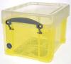 Really Useful Boxes CD/DVD-opbergdoos geel 3 liter - Voor 18 CD's of 10 DVD's