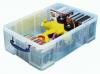 Really Useful Boxes® transparante opbergdoos 50 liter - Set van 5 boxes