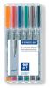 Staedtler OHP-marker Lumocolor Permanent ass. kleuren medium - Box met 6 stuks