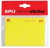Apli Memory sticker - etiket - label ft 100 x 60 - fluo geel