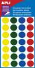 Apli verwijderbare etiketten ass. kleuren - Cirkels 15 mm - Set van 10 etuis