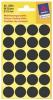 Avery ronde etiketten zwart, Ø 18 mm, doos van 96 etiketten