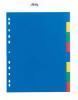 Class'ex neutrale tabbladen A4 uit gekleurde PP - Set van 8 tabs 