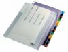 Durable tabbladen extra breed voor geperforeerde showtassen uit transparante PP met 10 tabs