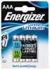 Energizer batterijen Ultimate Lithium AAA - Blister van 4 stuks