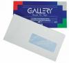 Gallery enveloppen gegomd 114 x 229 mm - Venster rechts - Pak van 50 stuks