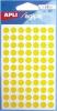 Agipa ronde etiketten geel, diameter 8mm, etui van 462 etiketten