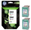 Hewlett Packard cartridge C9505EE / HP 344 3-kleuren - Twin pack