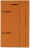 NIET MEER LEVERBAAR Kelnerboekjes 10x14 cm oranje 100 vel genummerd - Set van 100 boekjes