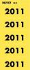 Leitz zelfklevende jaartaletiketten 2011 geel - Pak van 100 stuks