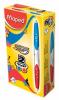 Maped 2-kleuren balpen Twin Tip rood en blauw - Doos van 12 stuks