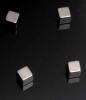 Naga stalen magneten voor glasborden kubusvormig 10 x 10 x 10 mm - Pak van 4 stuks