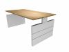 Swan bureautafel / hoekbureau Nova wangenpoot 180x90 cm