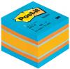 Post-it® Mini kubussen 51x51 mm ass. kleuren blauw/oranje - Blok van 400 vel