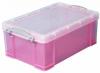 Really Useful Boxes CD/DVD-opbergdoos roze 3 liter - Voor 18 CD's of 10 DVD's