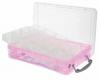 Really Useful boxes gekleurde transparante opbergdozen 4 liter roze met 30 vakjes