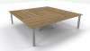 Tmeeting 1 vergadertafel MG1EC07 270x270 cm (voor 16 plaatsen)