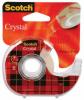 Scotch® plakband Crystal 19mm x 25m - Afroller met 1 rolletje - Set van 12 stuks
