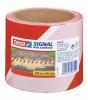 Tesa afzetlint 80mm x 100M rood/wit