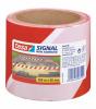 Tesa afzetlint 80mm x 100M rood/wit