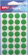 Agipa ronde etiketten groen diameter 15 mm - Etui van 168 stuks